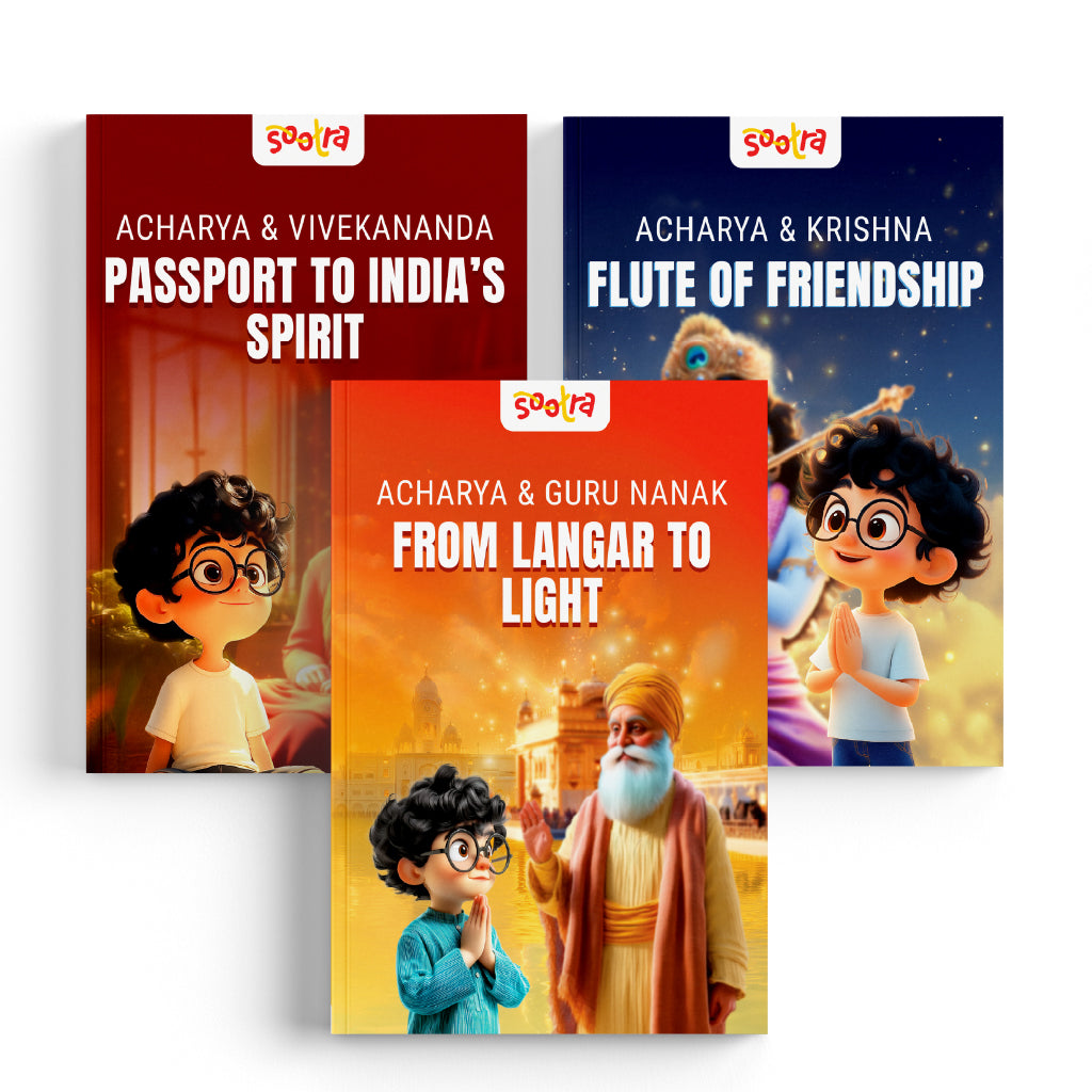 Acharya Vivekanand, Krishna & Gurunanak Combo (3 Books Set)