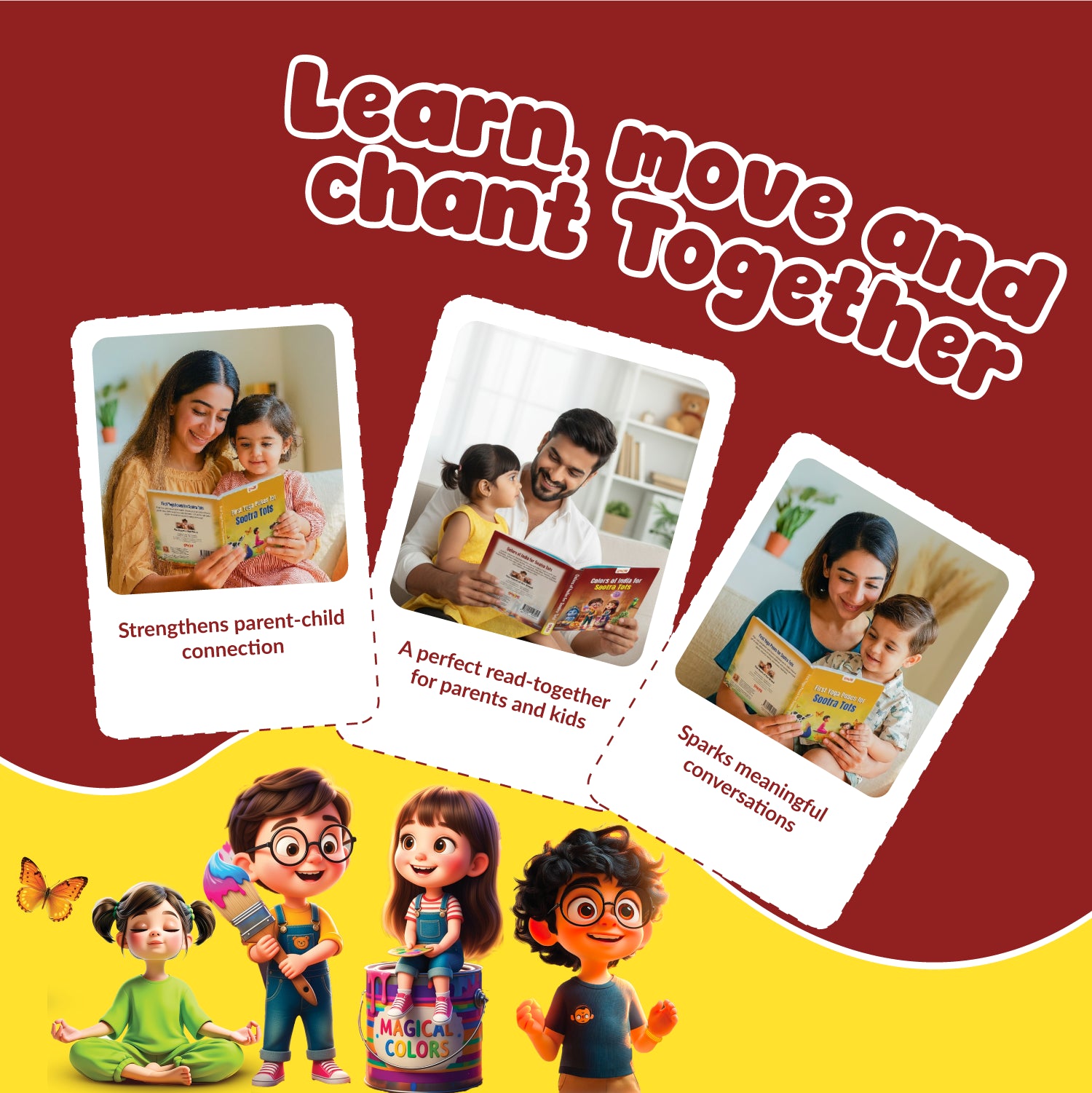 Sootra Mindful Beginnings Set: Colors of India & First Yoga Poses | Set of 2 Illustrated Board Books for Kids | Movement, Mindfulness & Indian Culture for Babies, Toddlers & Preschoolers | Ages 0–5 Years