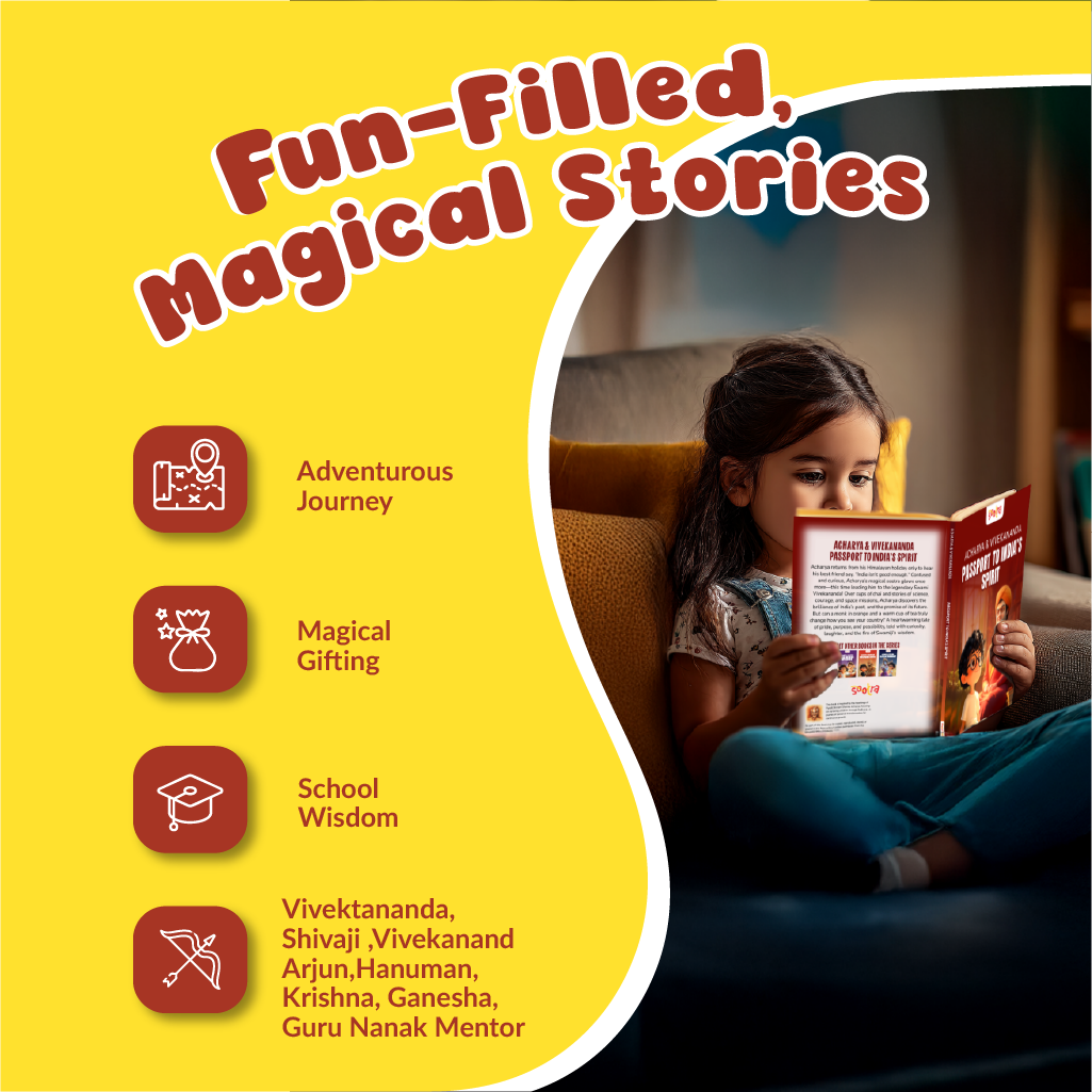 Acharya Series – Pack of 7 Story Books | , Hanuman, Shivaji,Krishna, Arjun, Guru Nanak, Swami Vivekananda & Ganesha