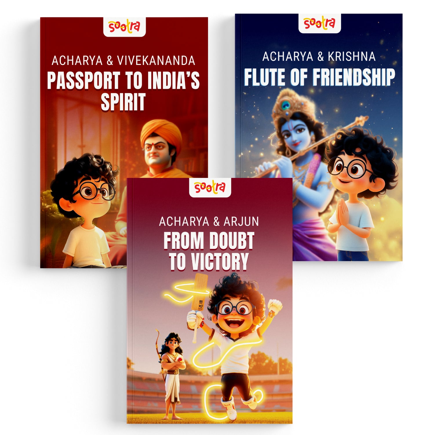 Acharya Vivekanand, Arjun & Krishna Combo (3 Books Set)