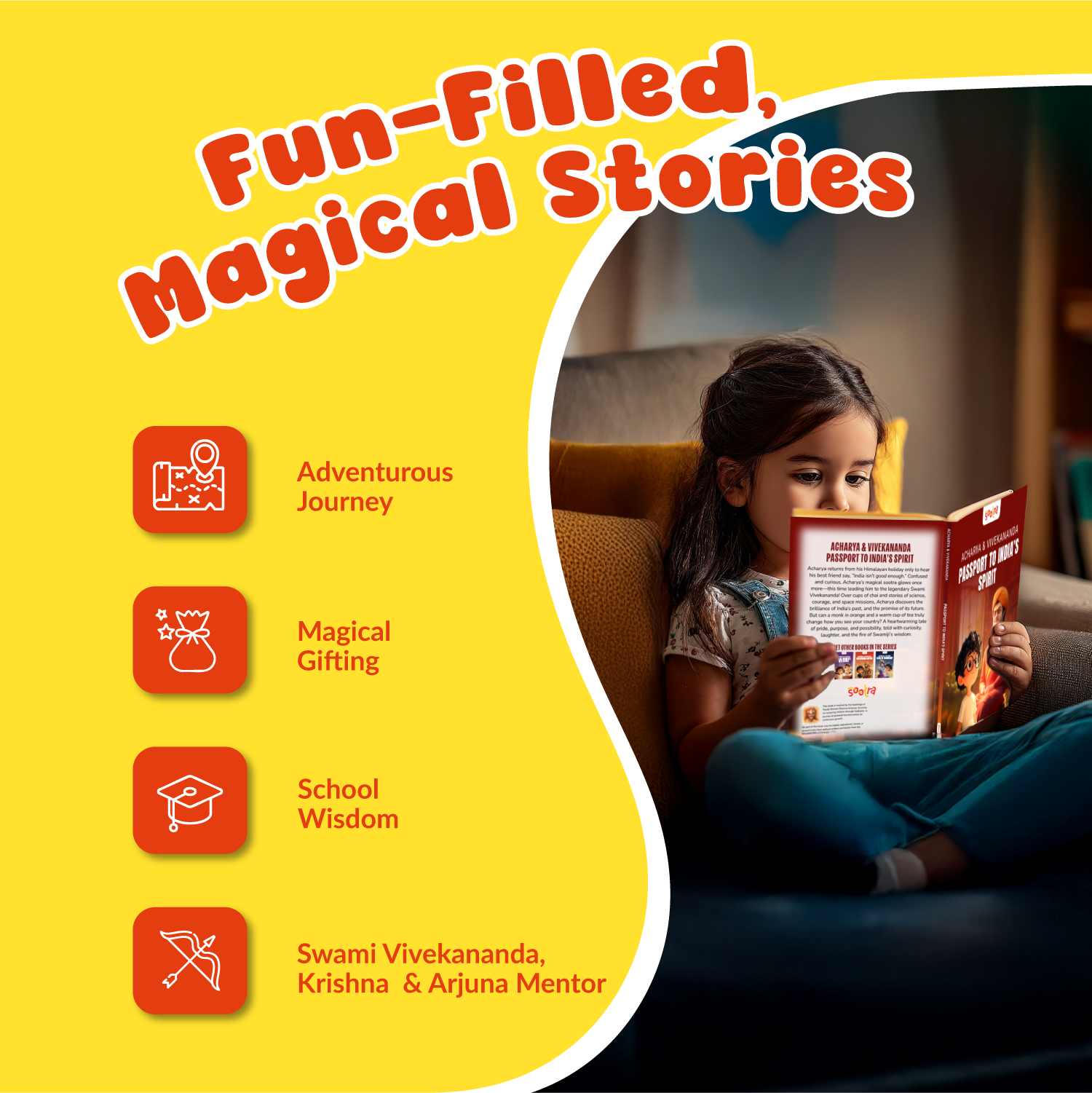 Acharya Vivekanand, Arjun & Krishna Combo (3 Books Set)