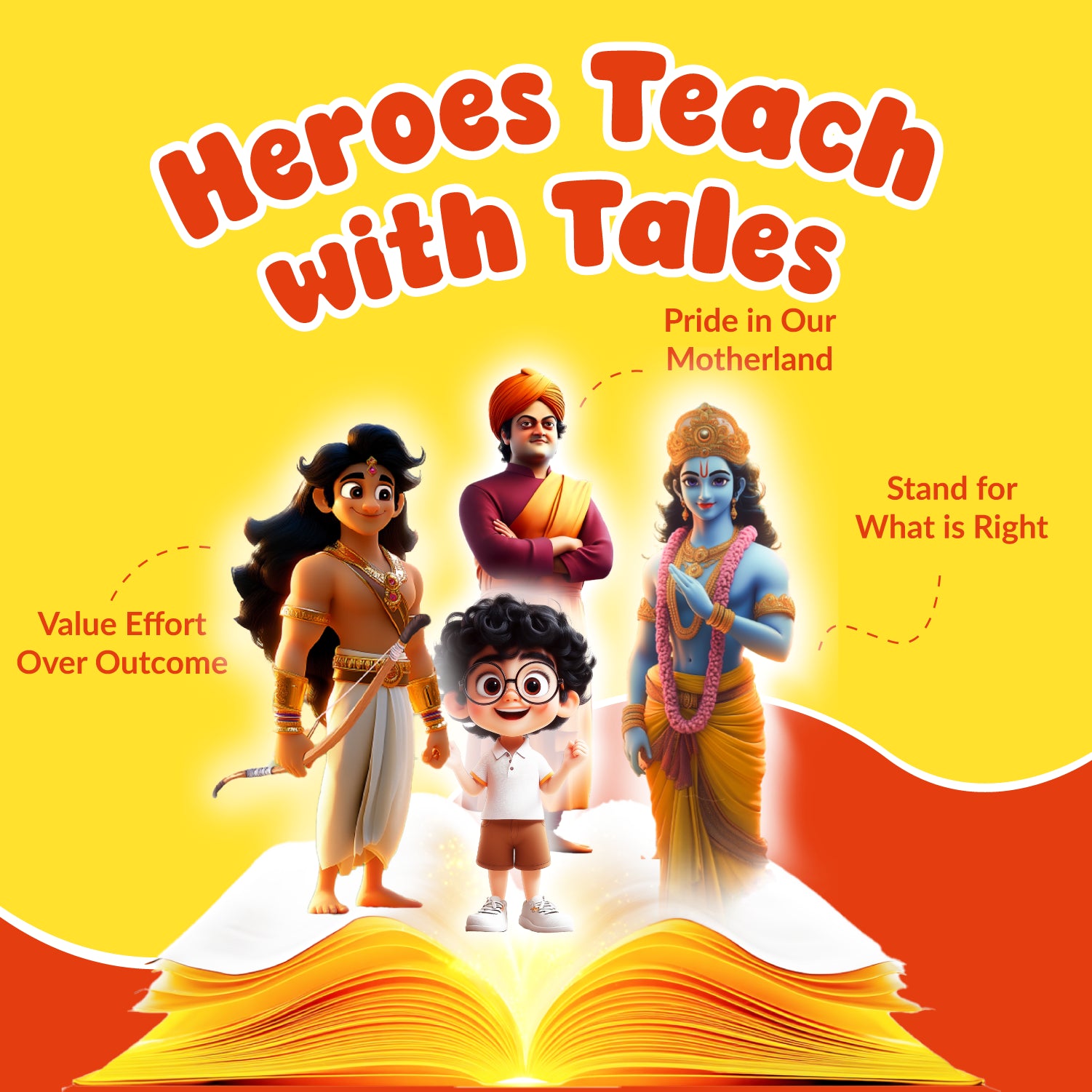 Acharya Vivekanand, Arjun & Krishna Combo (3 Books Set)