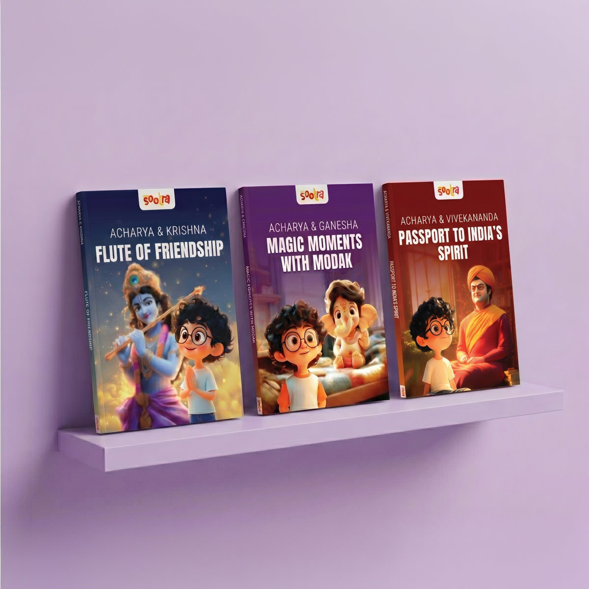 Acharya Vivekanand, Ganesha & Krishna Combo (3 Books Set)