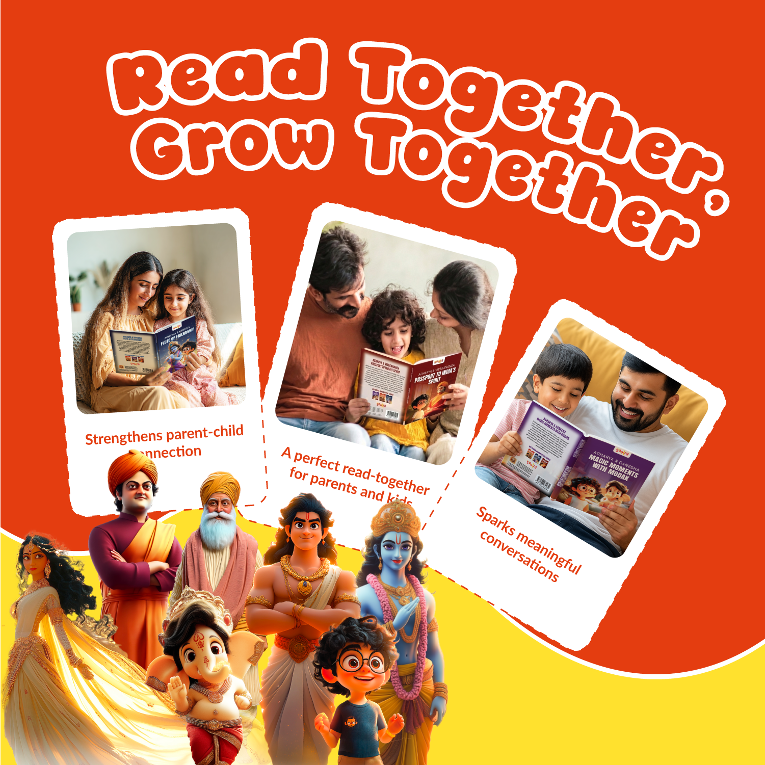 Acharya Series – Pack of 5 | Krishna, Arjun, Guru Nanak, Swami Vivekananda & Ganesha