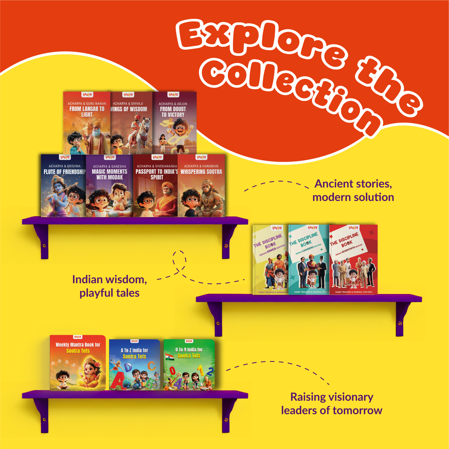 Acharya Series – Pack of 5 Story Books | Krishna, Arjun, Guru Nanak, Swami Vivekananda & Ganesha