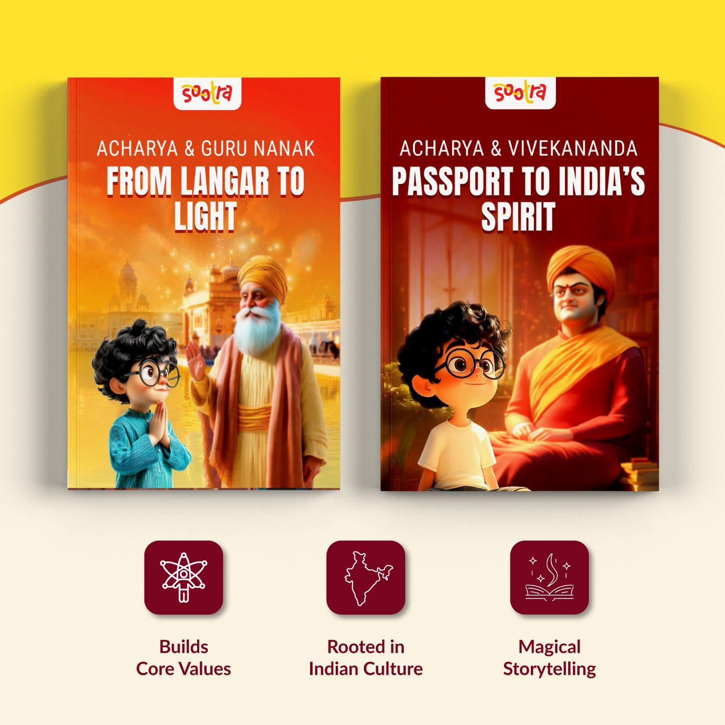 Acharya with Swami Vivekanand & GuruNanak Combo
