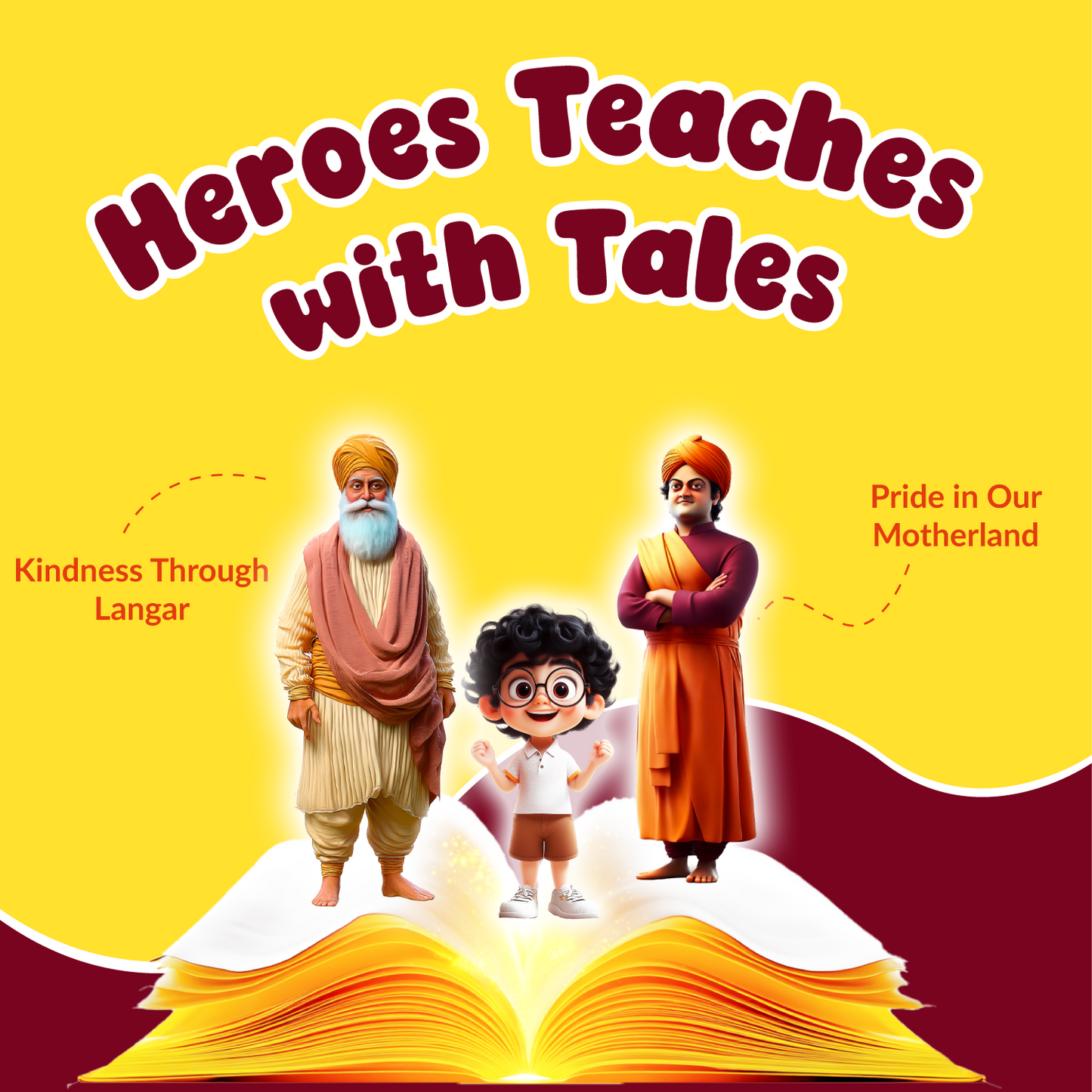 Acharya with Swami Vivekanand & GuruNanak Combo