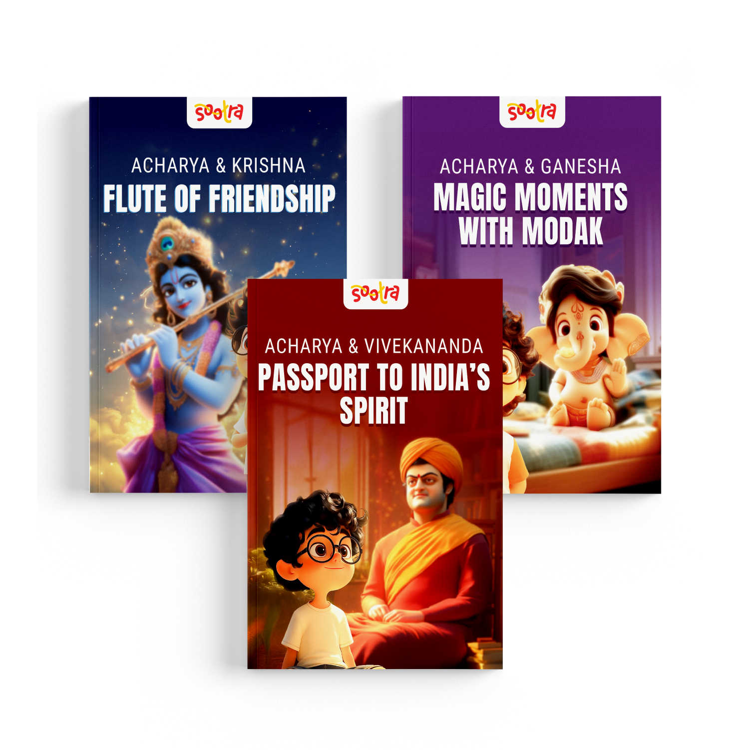 Acharya Vivekanand, Ganesha & Krishna Combo (3 Books Set)