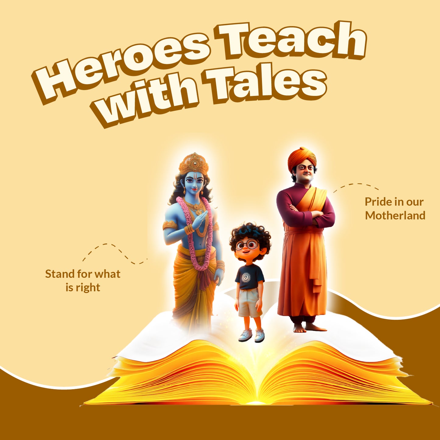 Acharya with Krishna & Swami Vivekanand Combo