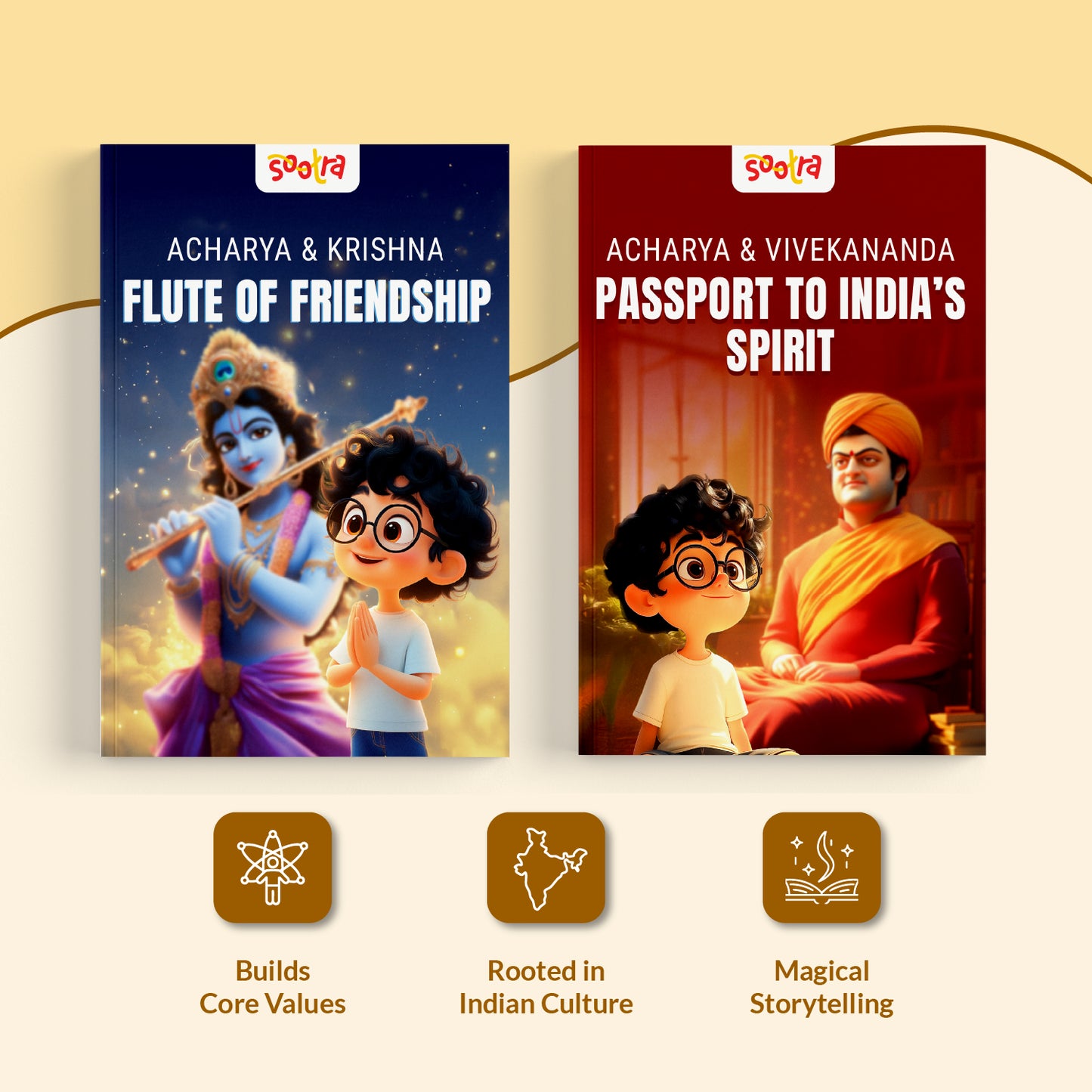 Acharya with Krishna & Swami Vivekanand Combo