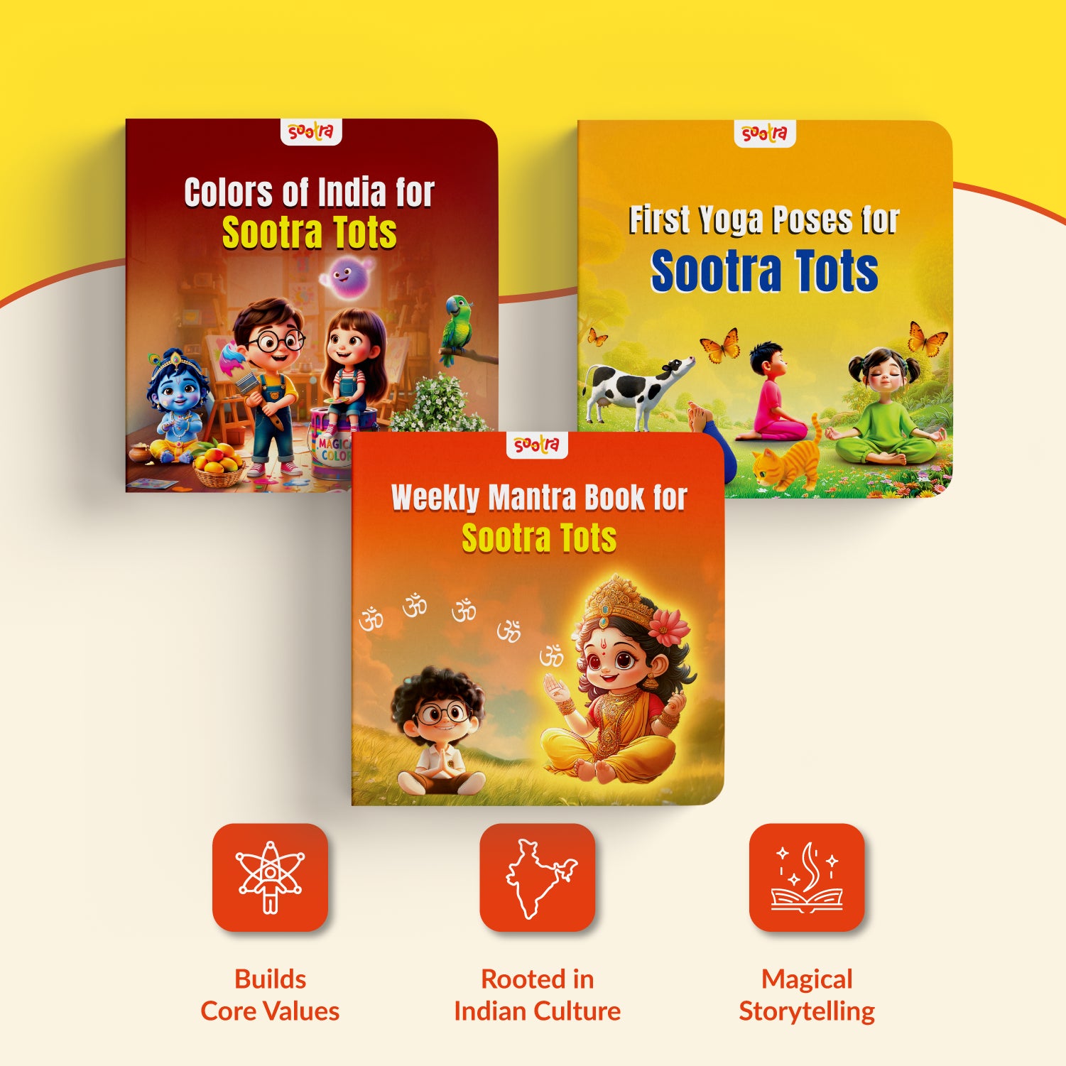 Early Learning Pack: Colors of India, Yoga for Kids & Daily Mantras -Pack of 3 Books