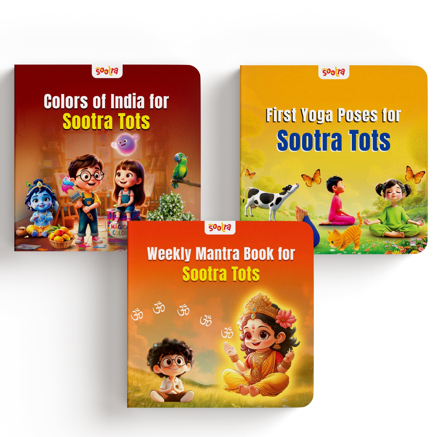Early Learning Pack: Colors of India, Yoga for Kids & Daily Mantras -Pack of 3 Books