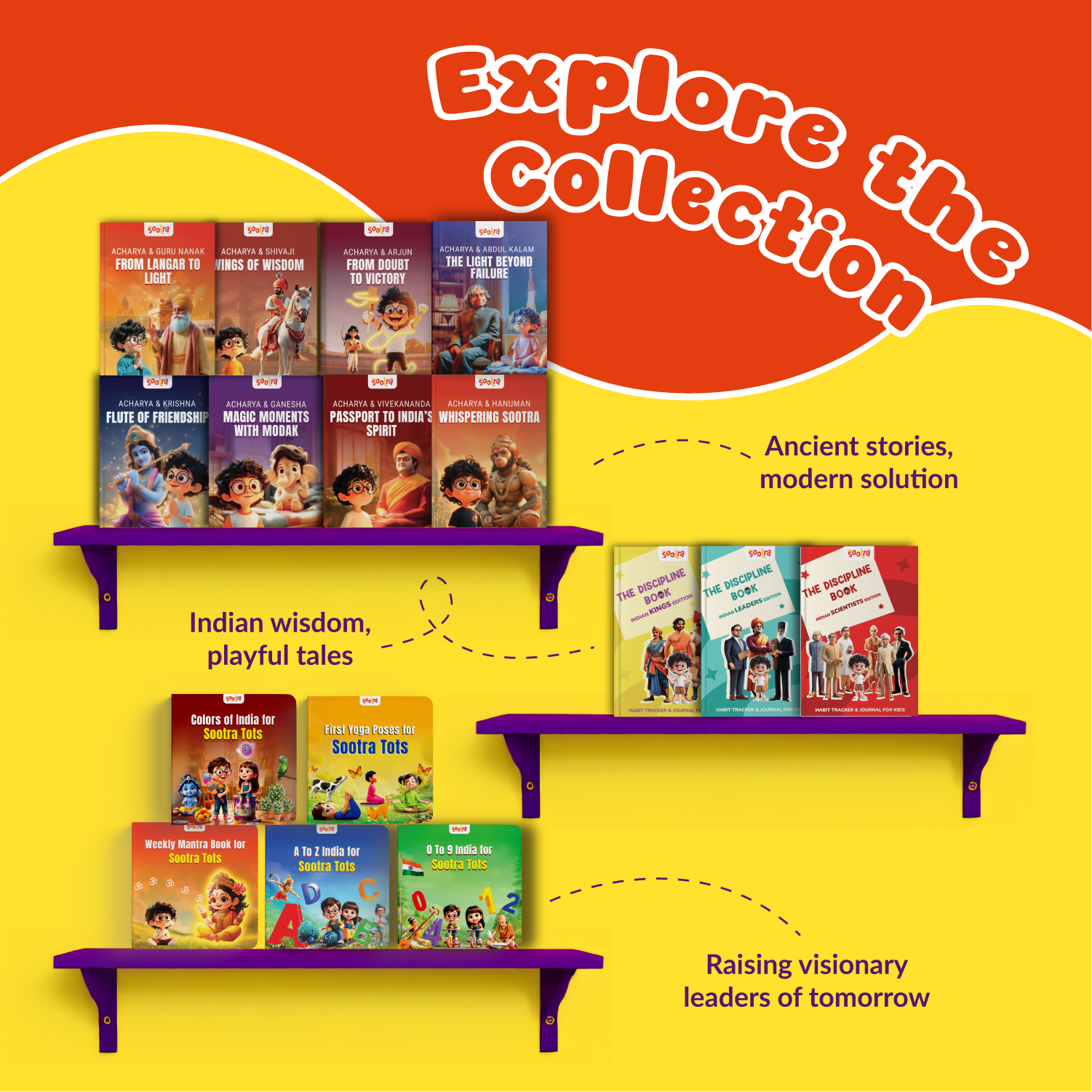 Early Learning Pack: Colors of India, Yoga for Kids & Daily Mantras -Pack of 3 Books