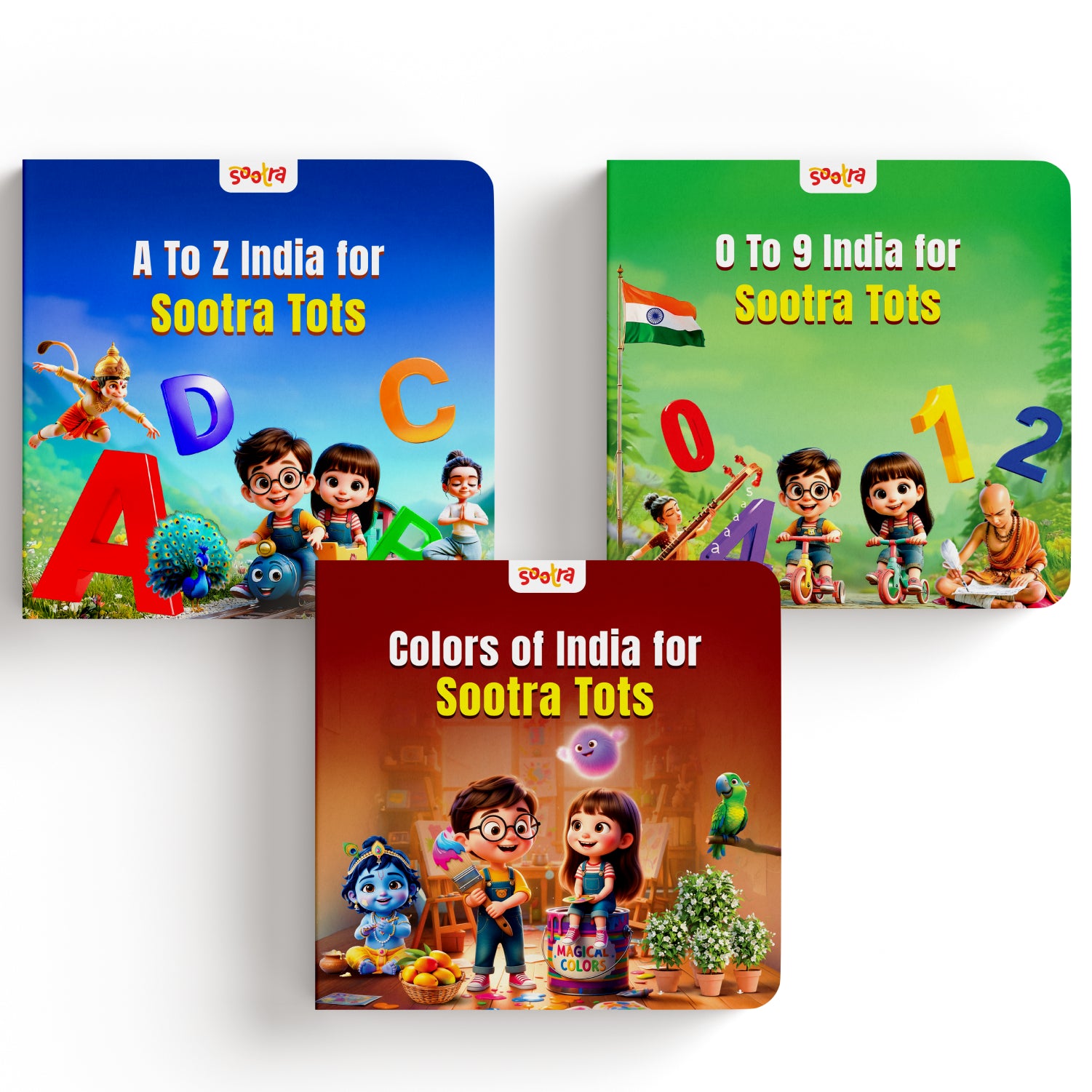 Early Learning Colors Numbers and Alphabet Bundle( Pack of 3)