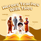 Acharya with Hanuman, Shivaji, Vivekanand & Kalam