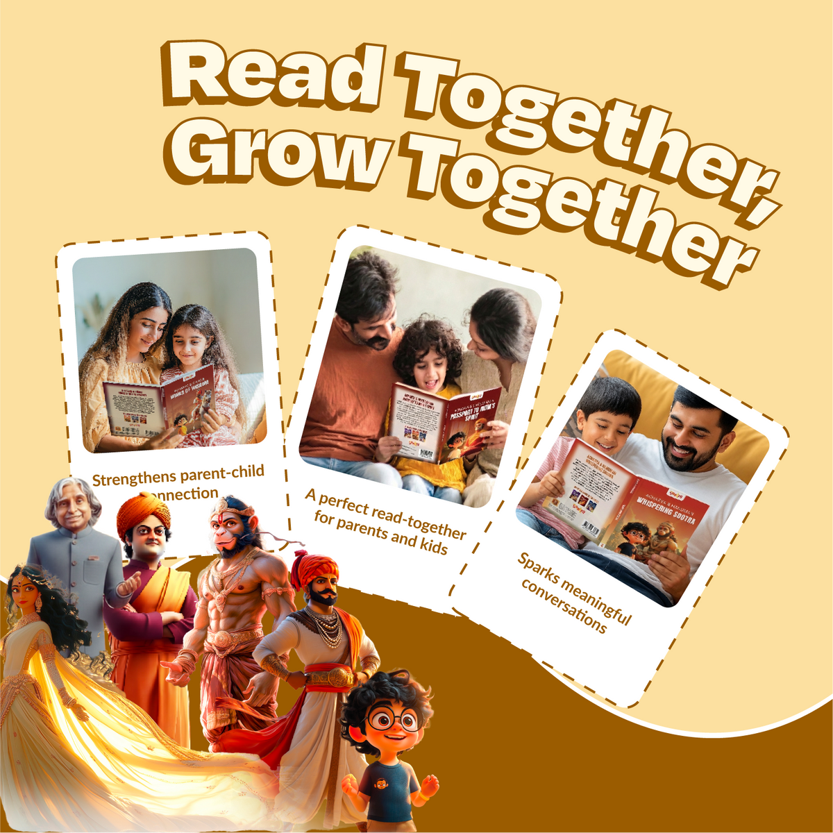 Acharya with Hanuman, Shivaji, Vivekanand & Kalam