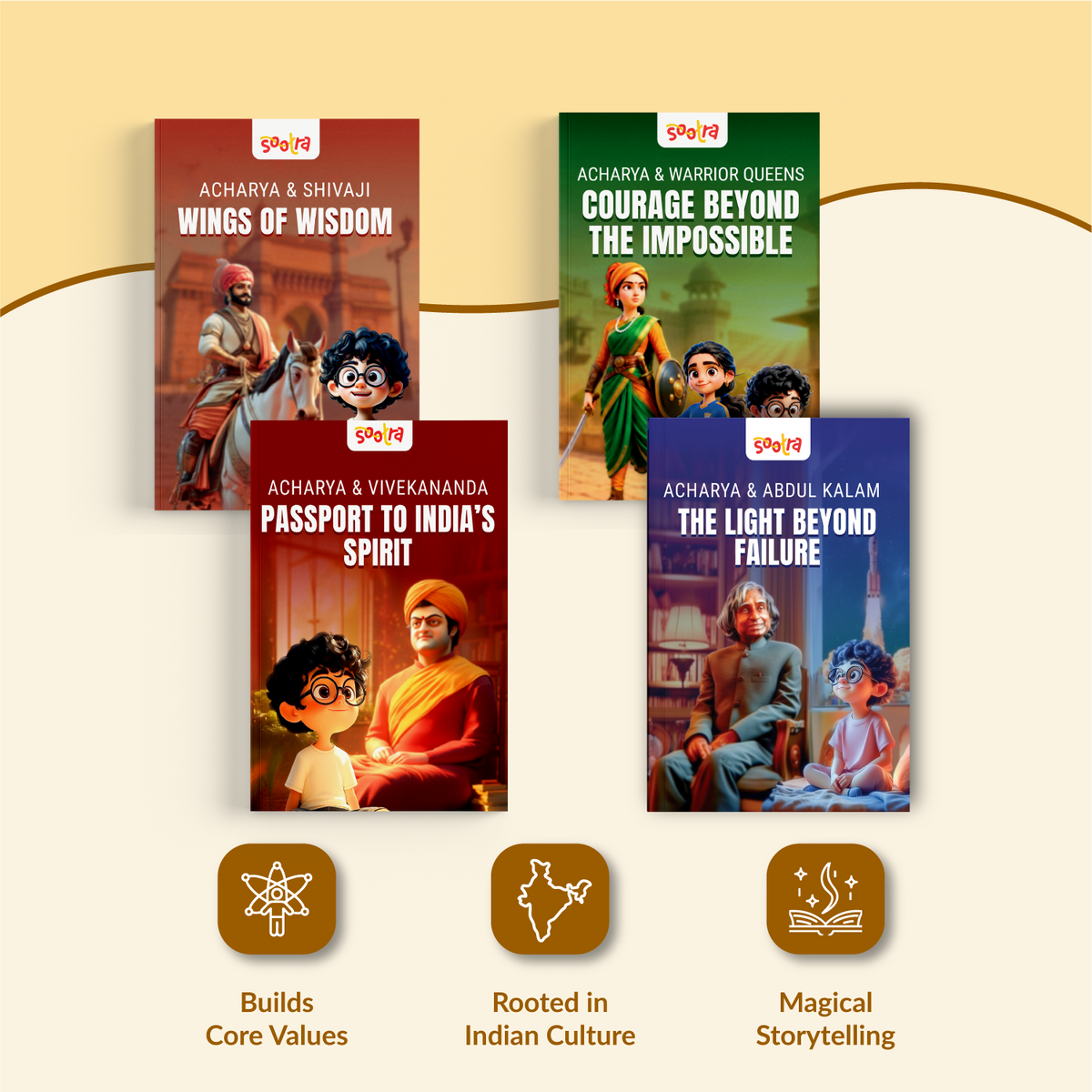 Acharya Series- Queens of India, Abdul Kalam, Vivekanand, Shivaji