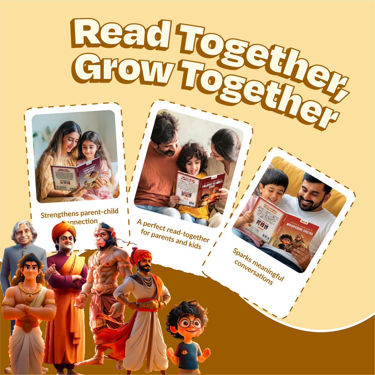 Acharya With Shivaji, Hanuman, Vivekanand, Kalam & Arjun