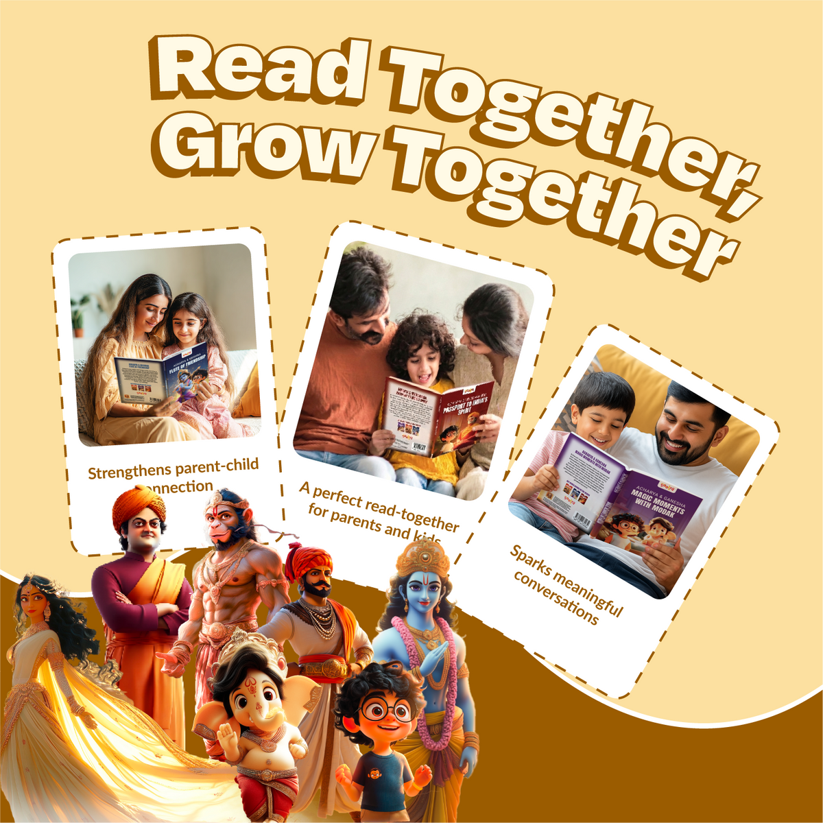 Acharya With Hanuman, Krishna , Shivaji, Vivekanand & Ganesha