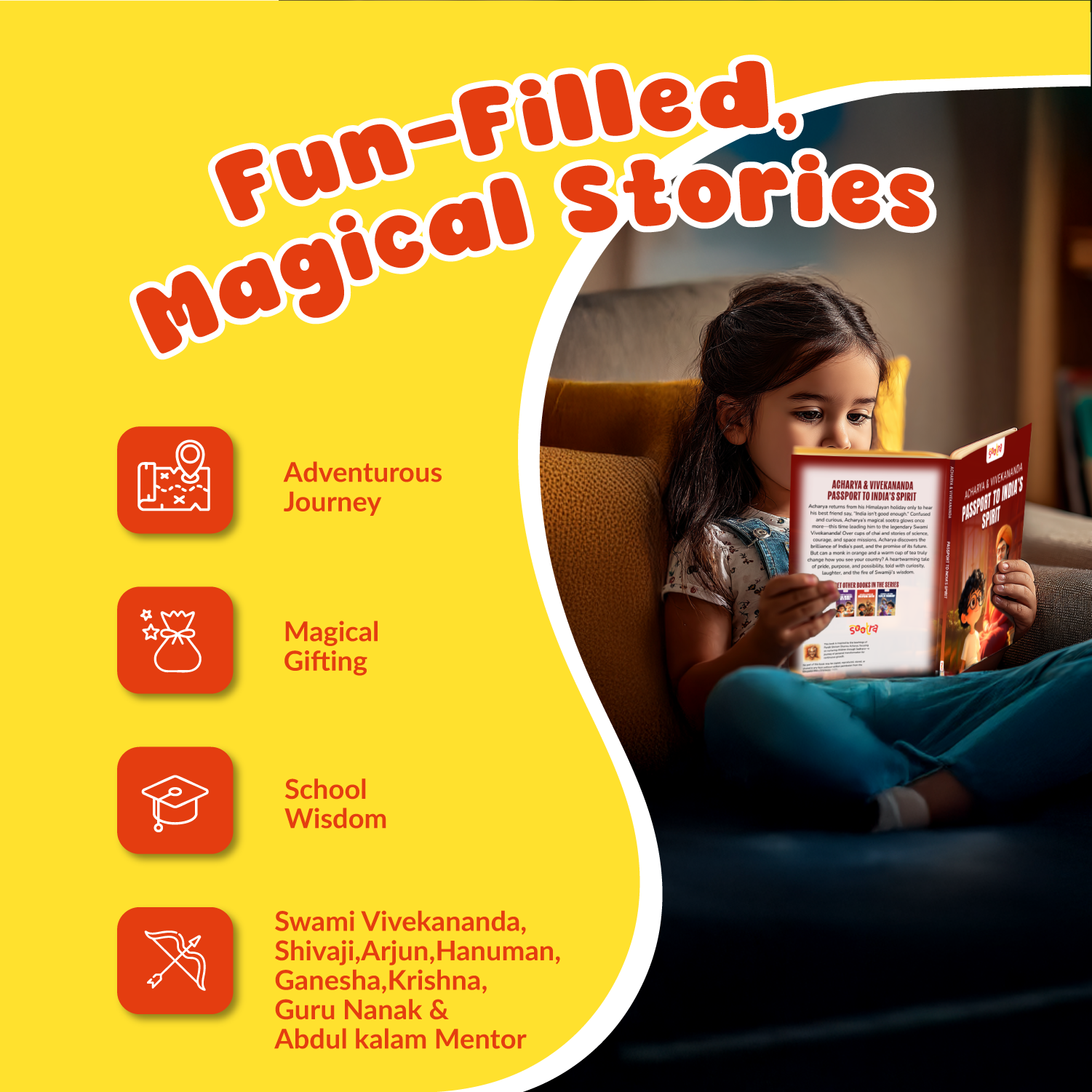 Acharya Series – Pack of 8 Story Books | , Hanuman, Abdul kalam, Shivaji,Krishna, Arjun, Guru Nanak, Swami Vivekananda & Ganesha