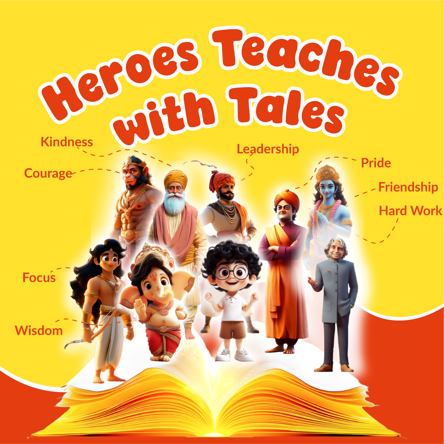 Acharya Series – Pack of 8 Story Books | , Hanuman, Abdul kalam, Shivaji,Krishna, Arjun, Guru Nanak, Swami Vivekananda & Ganesha