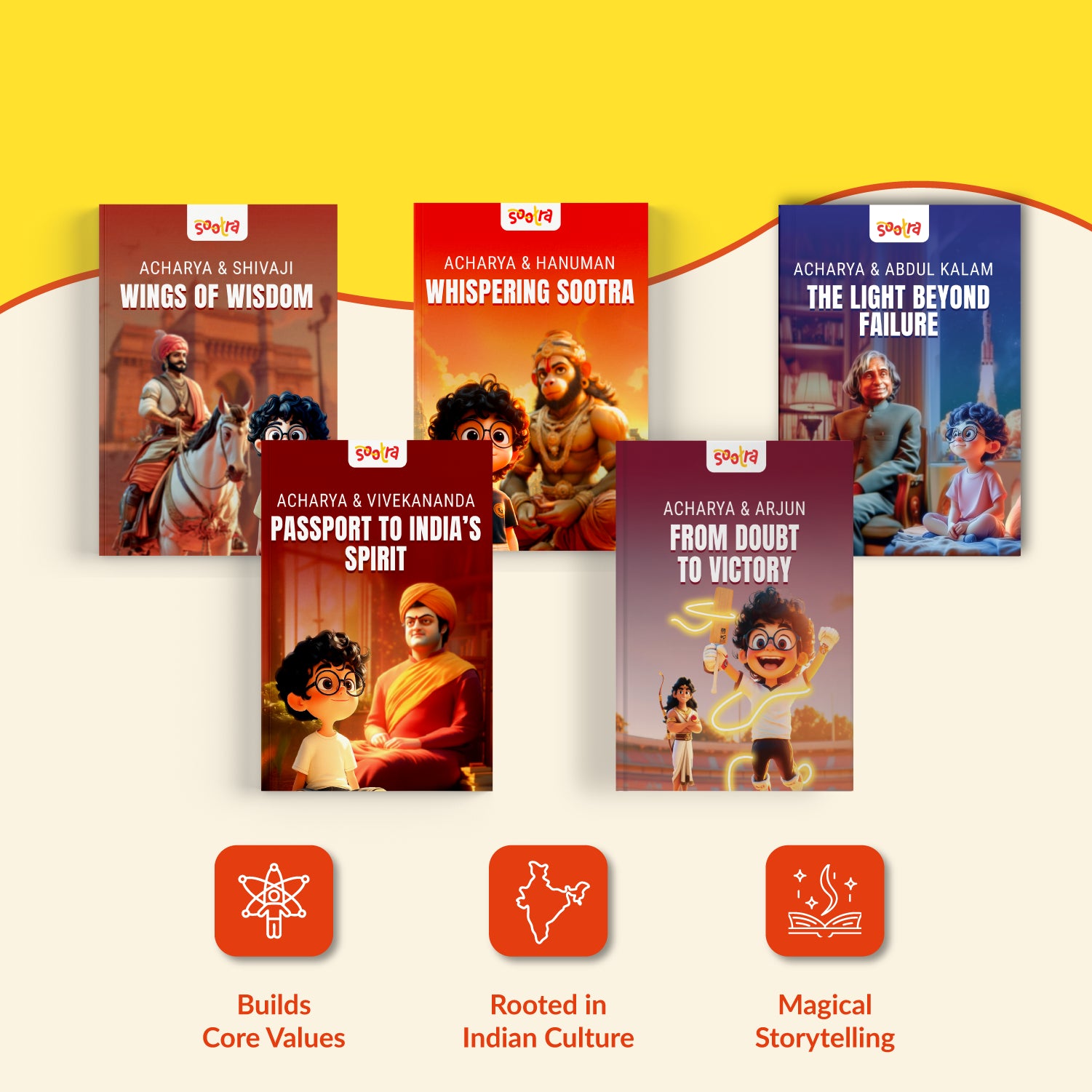 Acharya Series – Pack of 5 Story Books | Shivaji, Abdul Kalam, Arjun, Hanuman &  Swami Vivekananda