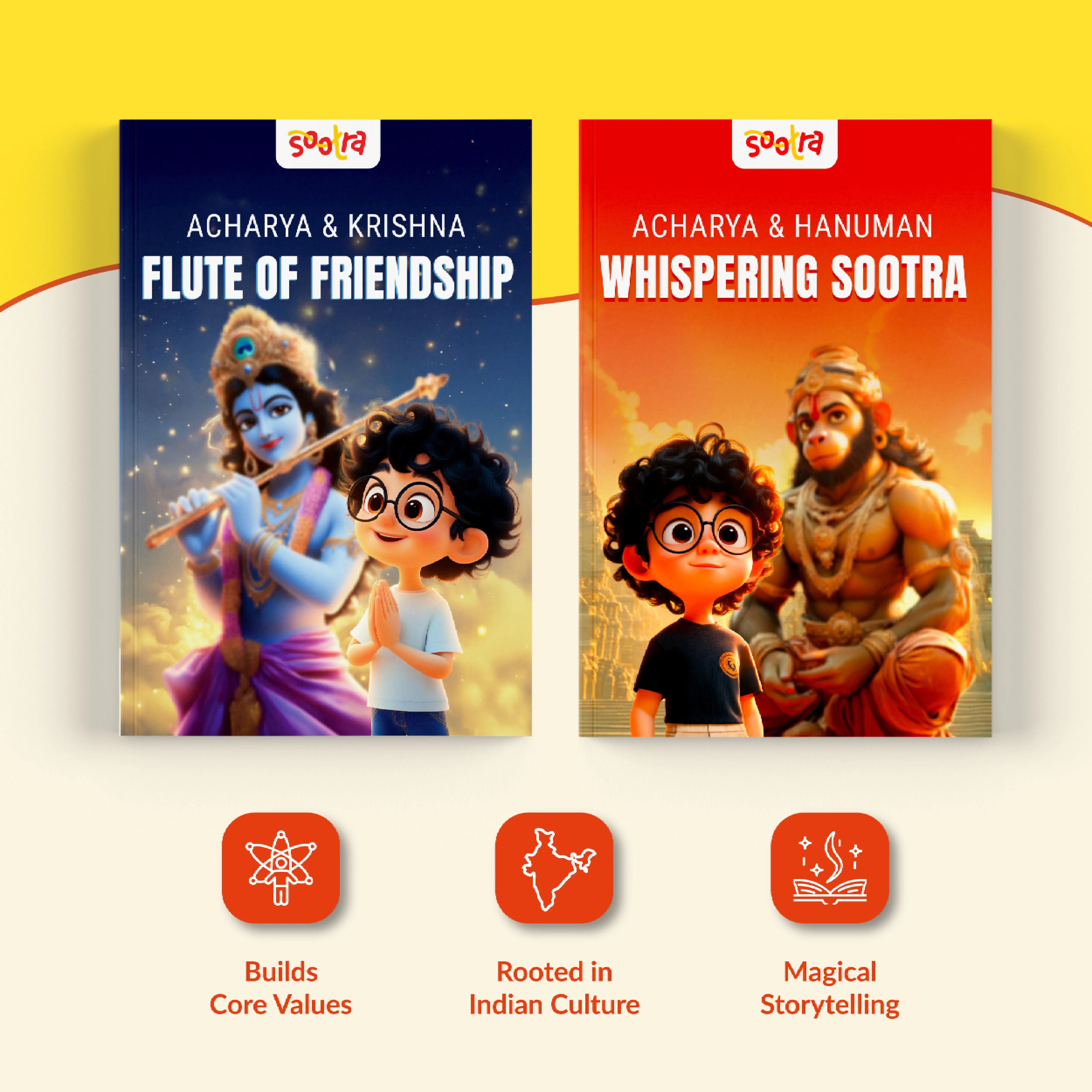 Acharya Hanuman & Krishna Combo (2 Books Set)