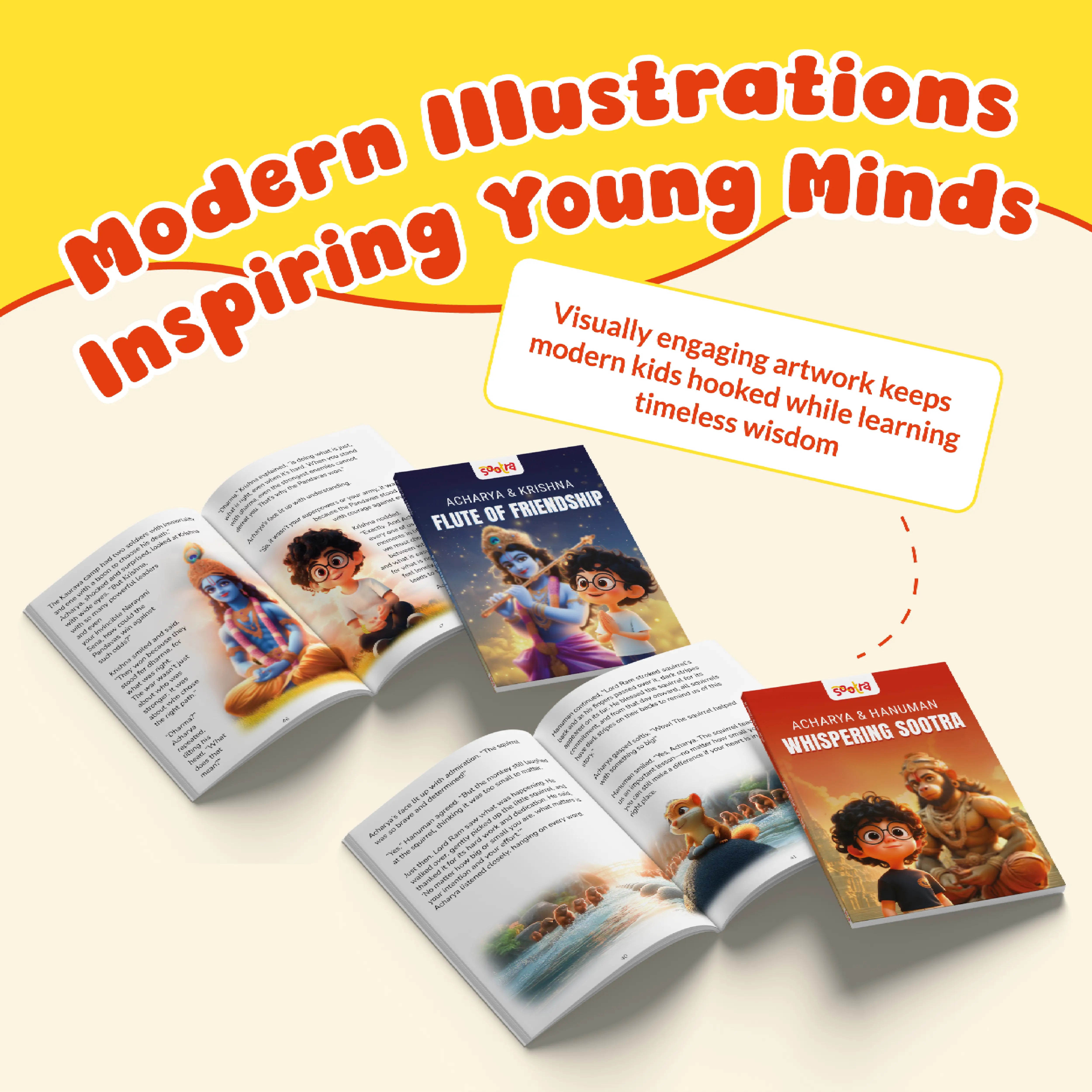 Acharya Hanuman & Krishna Combo (2 Books Set)